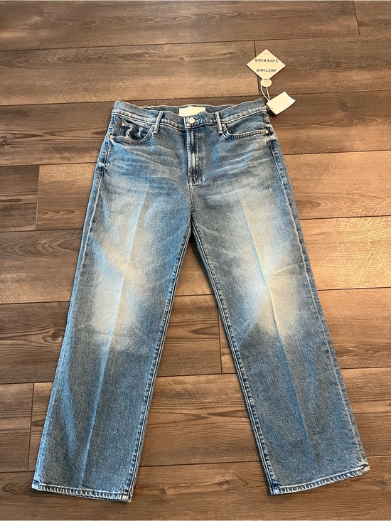 MOTHER Denim - NWT MOTHER Lil Kick It High Rise Cropped Flare Jeans in Birds Gone Sz 31